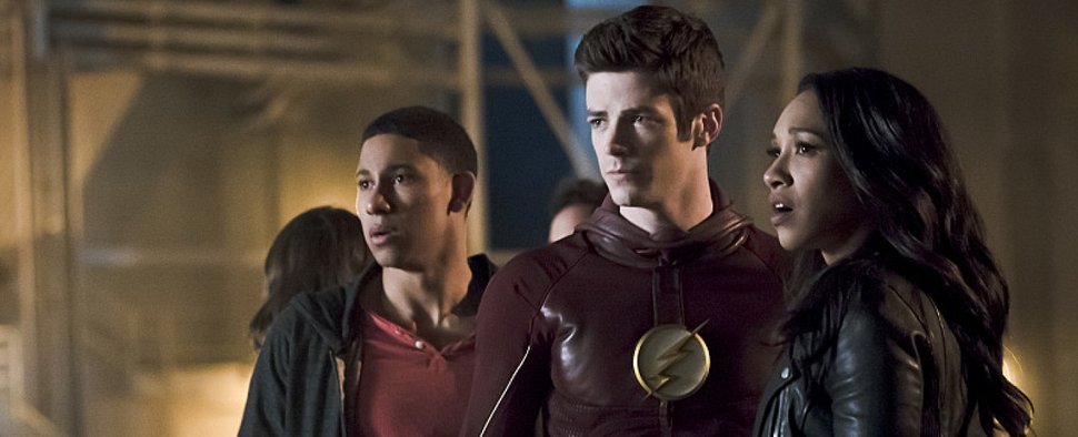 Wally (Keiynan Lonsdale), Barry (Grant Gustin) und Iris (Candice Patton) im Finale der zweiten Staffel von „The Flash“ – Bild: The CW