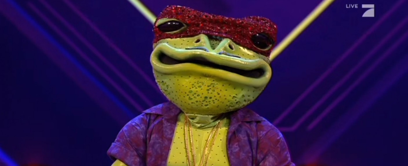 „The Masked Singer“-Enthüllung: Der Frosch ist … – Die vierte Maske bei der ProSieben-Rateshow ist gefallen – Bild: ProSieben/​Screenshot