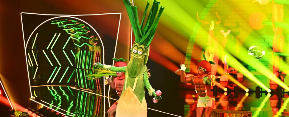 „The Masked Singer“: Der Lauch musste am Sonntagabend seine Maske fallen lassen. – Bild: Joyn/Willi Weber