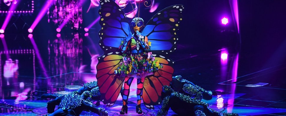 „The Masked Singer“: Der Schmetterling musste die Show am gestrigen Donnerstagabend verlassen. – Bild: ProSieben/WilliWeber