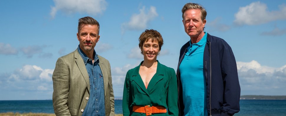 „The Sommerdahl Murders“: André Babikian (Flemming), Laura Drasbæk (Marianne), Peter Mygind (Dan) – Bild: ZDF/Mike Kollöffel