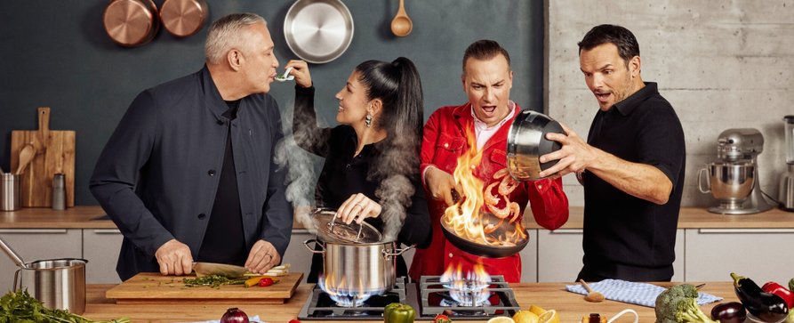 „The Taste“: Das sind die Coaches der 15. Staffel – Sat.1 hält an bewährtem Köche-Quartett fest – Bild: Sat.1/​Joyn/​Marina Geckeler