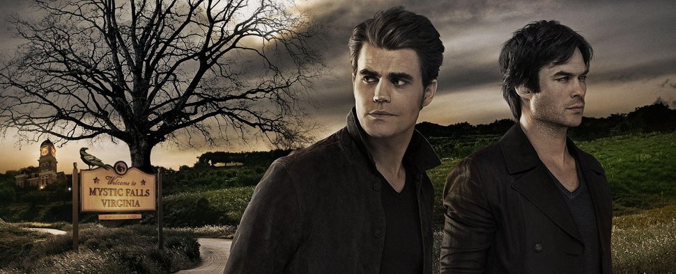 „The Vampire Diaries“: Stefan (Paul Wesley) und Damon (Ian Somerhalder) sind ohne Elena (Nina Dobrev) ein bisschen aufgeschmissen – Bild: The CW