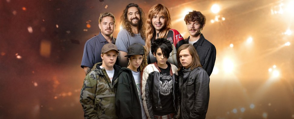 Tokio Hotel damals und heute: (v. l.) Gustav Schäfer, Tom Kaulitz, Bill Kaulitz und Georg Listing – Bild: ZDF/Ariel Oscar Greith/Patrick Lux