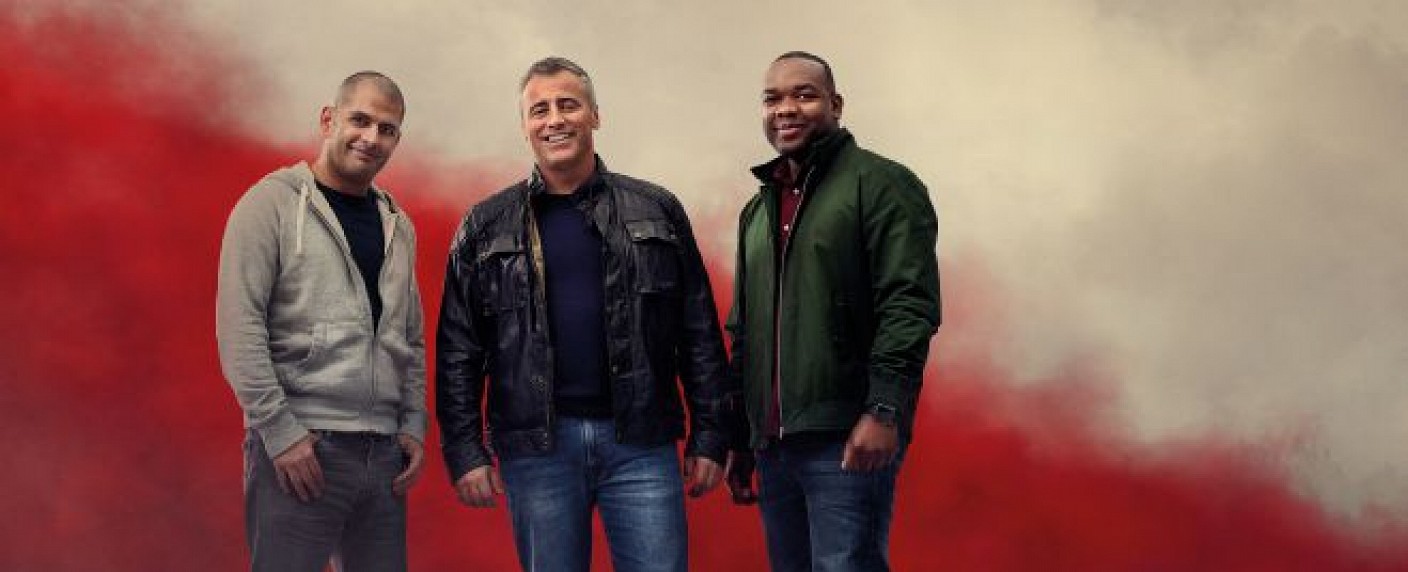 „Top Gear“ nimmt im März zweiten Anlauf auf den Reboot – Matt LeBlanc moderiert mit Chris Harris und Rory Reid – Bild: BBC two