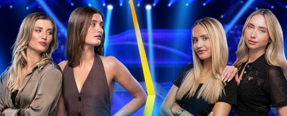 Treten am Samstag gegeneinander an: (v. l.) Luna und Lilli Schweiger gegen Davina Shakira und Shania Tyra Geiss – Bild: ProSieben