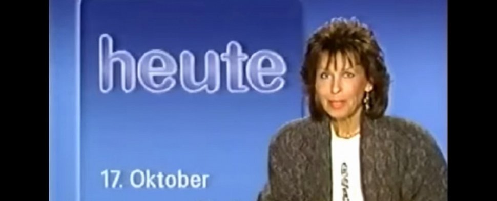 Ulrike von Möllendorff in einer Ausgabe der „heute“-Nachrichten aus dem Jahr 1989 – Bild: YouTube/Screenshot