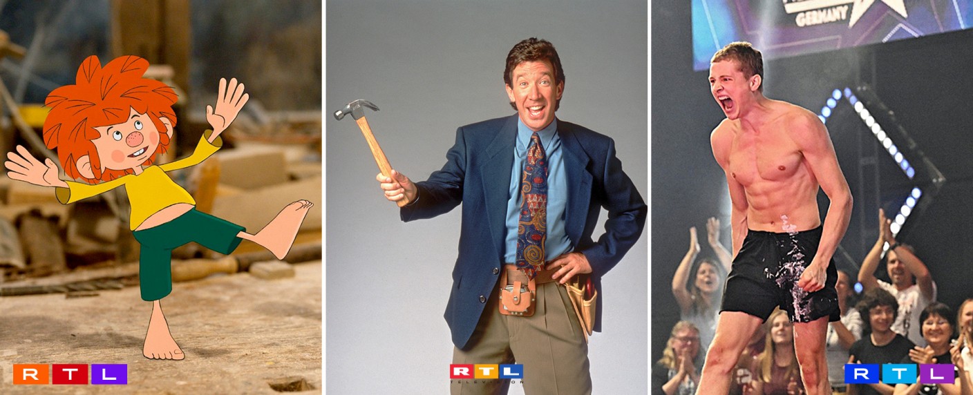 40 Jahre RTL: Mit „Knight Rider“ und „Tutti Frutti“ beginnt Hassliebe – Überraschungen trösten über Krawalle und Enttäuschungen – Bild: RTL /​ NEUESUPER; Disney; RTL /​ Markus Hertrich