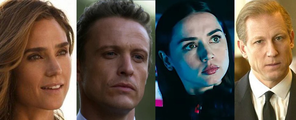 (v. l.) Jennifer Connelly, David Lyons, Ana de Armas und Tobias Menzies ergänzen „Safe Houses“ – Bild: Netflix/Lionsgate/Warner Bros./Paramount