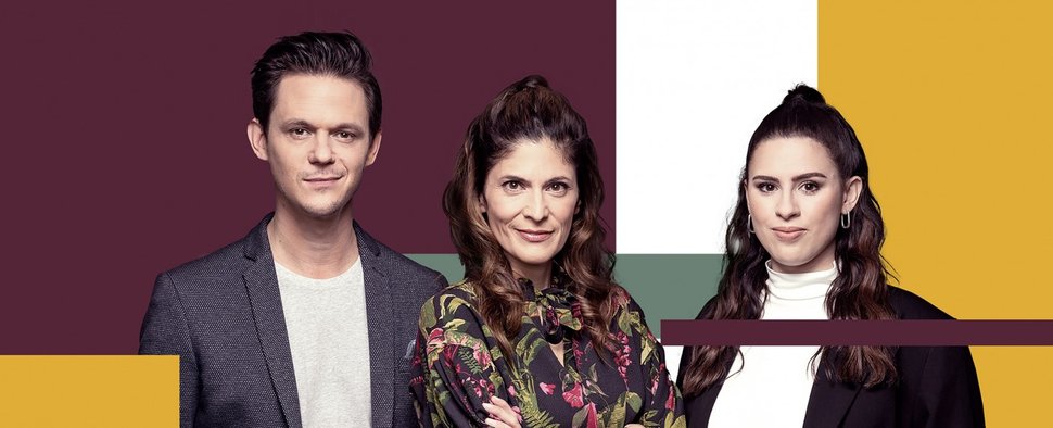 v. l.: Jo Schück, Katty Salié und Salwa Houmsi moderieren „aspekte“ – Bild: ZDF/Andreas Pein