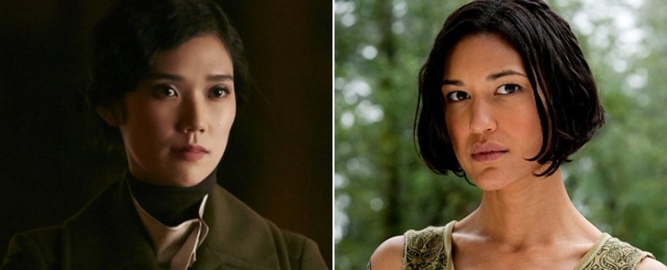 Verstärken die zweite Staffel von „Westworld“: Tao Okamoto (l.) und Julia Jones (r.) – Bild: NBC/Summit Entertainment