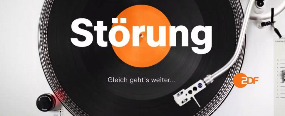 Wenn die Platte einen Sprung hat: Das ZDF startete am 8. April leicht verspätet in die Primetime – Bild: ZDF/Screenshot