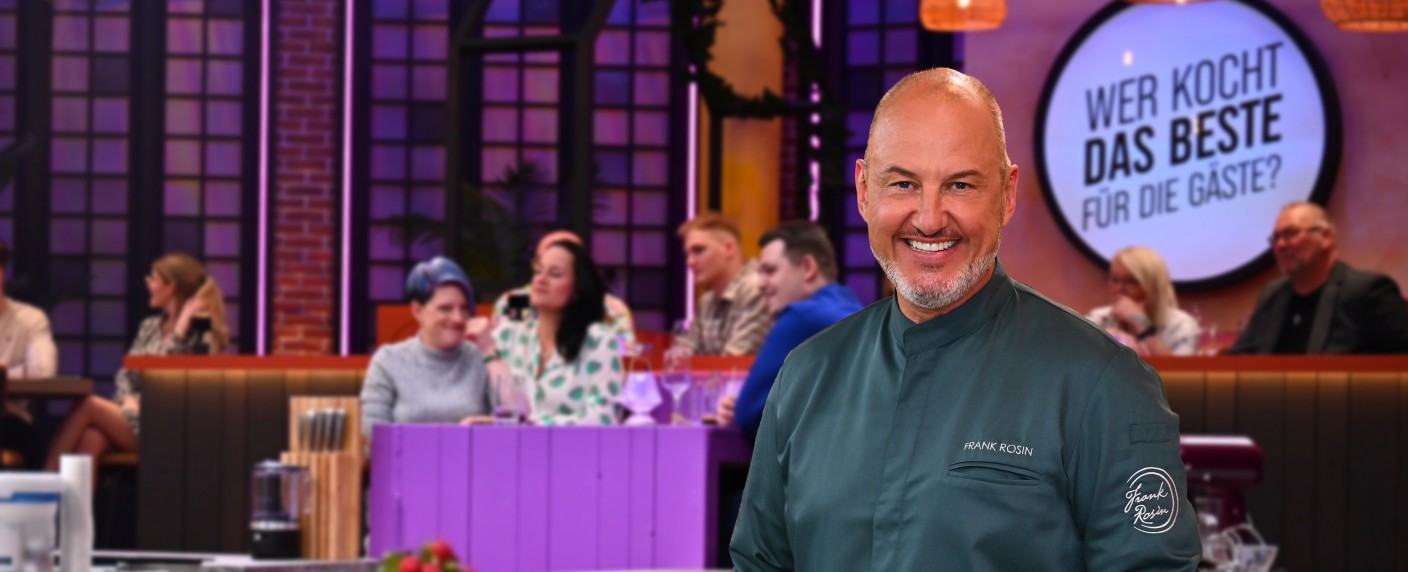 Noch ’ne Sat.1-Kochshow: „Wer kocht das Beste für die Gäste?“ – Frank Rosin duelliert sich mit Koch-Kollegen vor 33 Gästen – Bild: Seven.One/​Willi Weber
