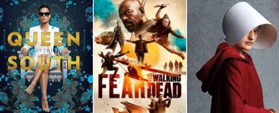 Wo bleiben die neuen Staffeln von „Queen of the South“, „Fear the Walking Dead“ oder „The Handmaid’s Tale“? – Bild: USA Network, AMC, hulu