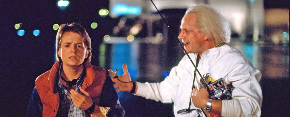 „Zurück in die Zukunft“ mit Michael J. Fox (l.) als Marty McFly und Christopher Lloyd (r.) als Doc Brown – Bild: Universal Pictures