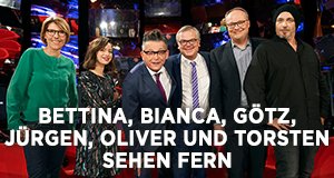 Bettina, Bianca, Götz, Jürgen, Oliver und Torsten sehen fern