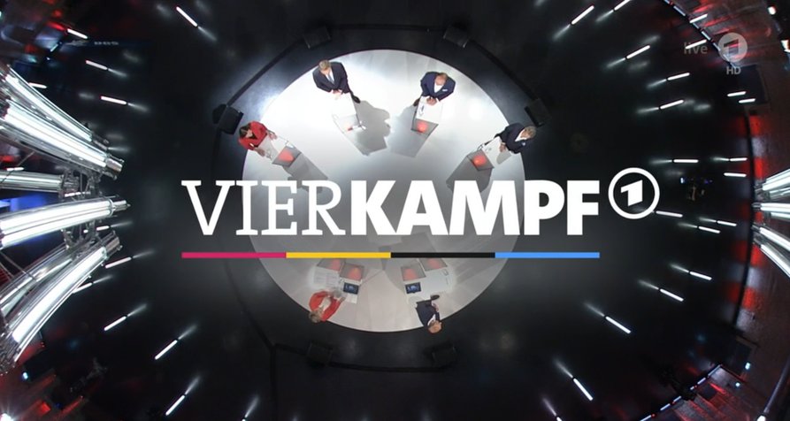 Der Vierkampf nach dem Triell – Bild: Das Erste/Screenshot Der Vierkampf nach dem Triell – Bild: Das Erste/Screenshot