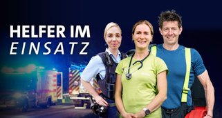 Helfer im Einsatz