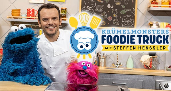Krümelmonsters Foodie Truck mit Steffen Henssler – Bild: Sesame Workshop 2022, All rights reserved Krümelmonsters Foodie Truck mit Steffen Henssler – Bild: Sesame Workshop 2022, All rights reserved
