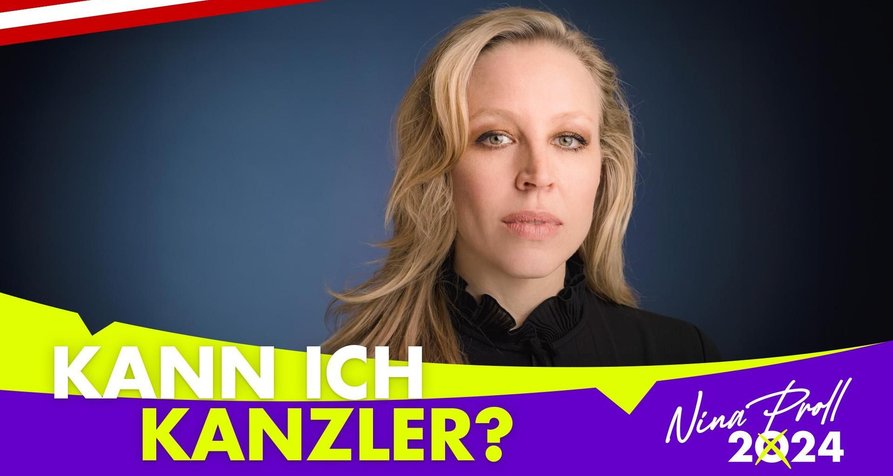 Nina Proll: Kann ich Kanzler? – Bild: Puls 4 Nina Proll: Kann ich Kanzler? – Bild: Puls 4