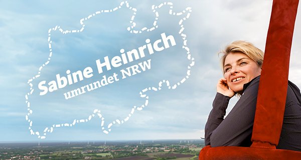 Sabine Heinrich umrundet NRW – Bild: WDR/klarlogo Sabine Heinrich umrundet NRW – Bild: WDR/klarlogo